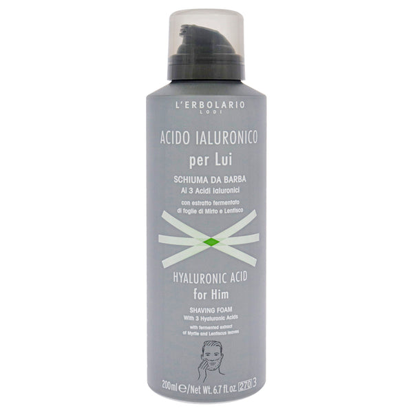 LErbolario Hyaluronic Acid Shaving Foam by LErbolario for Men - 6.7 oz Foam