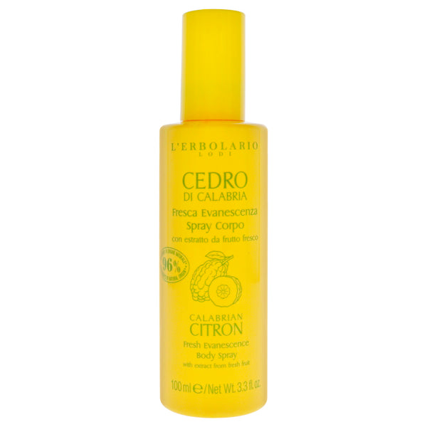 LErbolario Fesh Evanescense Body Spray - Calabrian Citron by LErbolario for Unisex - 3.3 oz Body Spray