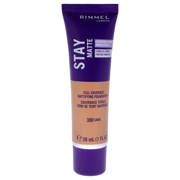 Rimmel London Stay Matte Lightweight Mousse Foundation - 300 Sand by Rimmel London for Women - 1 oz Mousse Foundation