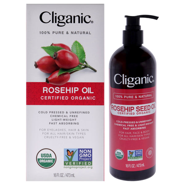 Cliganic Organic Rosehip Seed by Cliganic for Unisex - 16 oz Oil