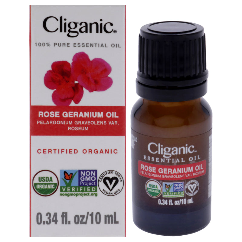 Cliganic Organic Rose Geranium by Cliganic for Unisex - 0.33 oz Oil