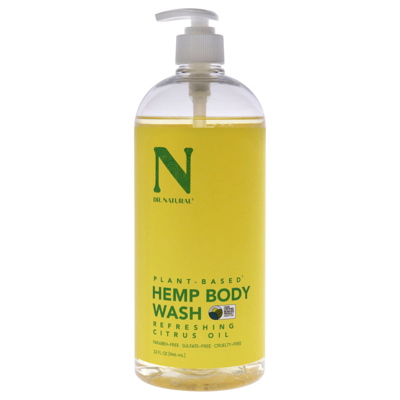 Dr. Natural Refreshing Oil Body Wash - Hemp with Citrus by Dr. Natural for Unisex - 32 oz Body Wash