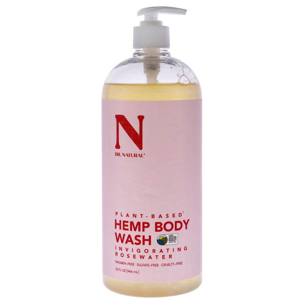 Dr. Natural Body Wash - Hemp with Rose by Dr. Natural for Unisex - 32 oz Body Wash