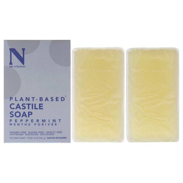 Dr. Natural Castile Bar Soap - Peppermint by Dr. Natural for Unisex - 2 x 8 oz Soap