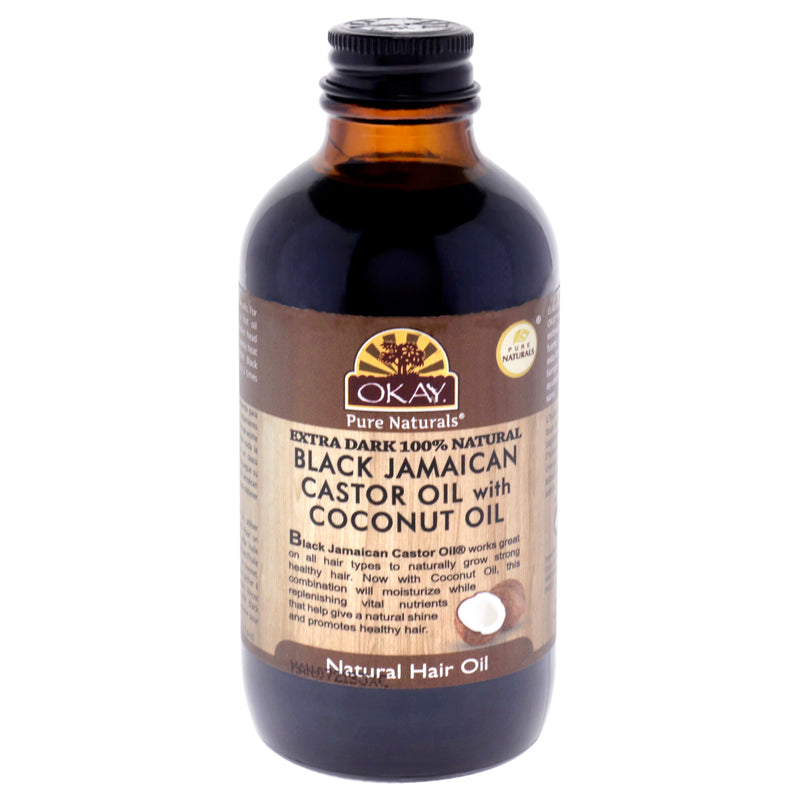 Okay Extra Dark Black Jamaican Castor Oil - Coconut Oil by Okay for Unisex - 4 oz Oil