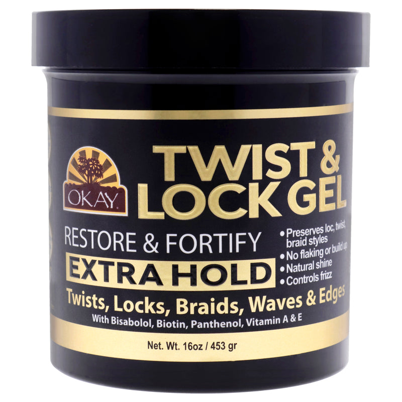 Okay Twist and Lock Gel - Restore and Fortify-Extra Hold by Okay for Unisex - 16 oz Gel