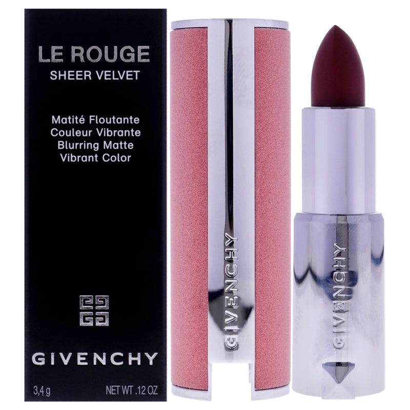 Le Rouge Sheer Velvet Matte Lipstick - 17 Rouge Erable by Givenchy for Women - 0.12 oz Lipstick (Refillable)