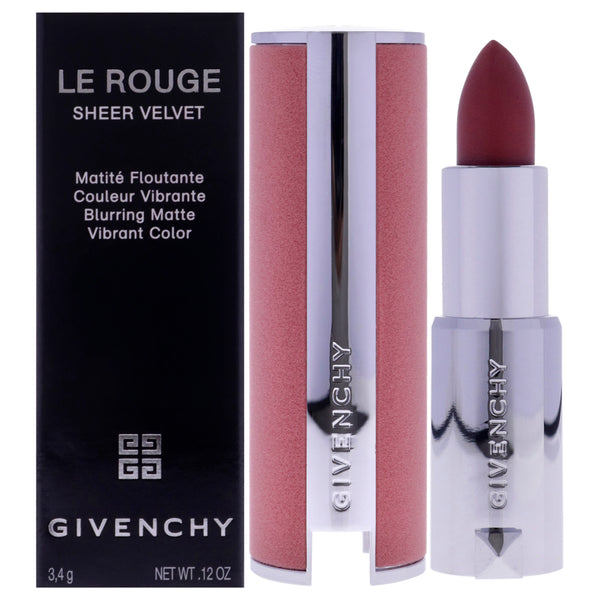 Givenchy Le Rouge Sheer Velvet Matte Lipstick - 27 Rouge Infuse by Givenchy for Women - 0.12 oz Lipstick (Refillable)