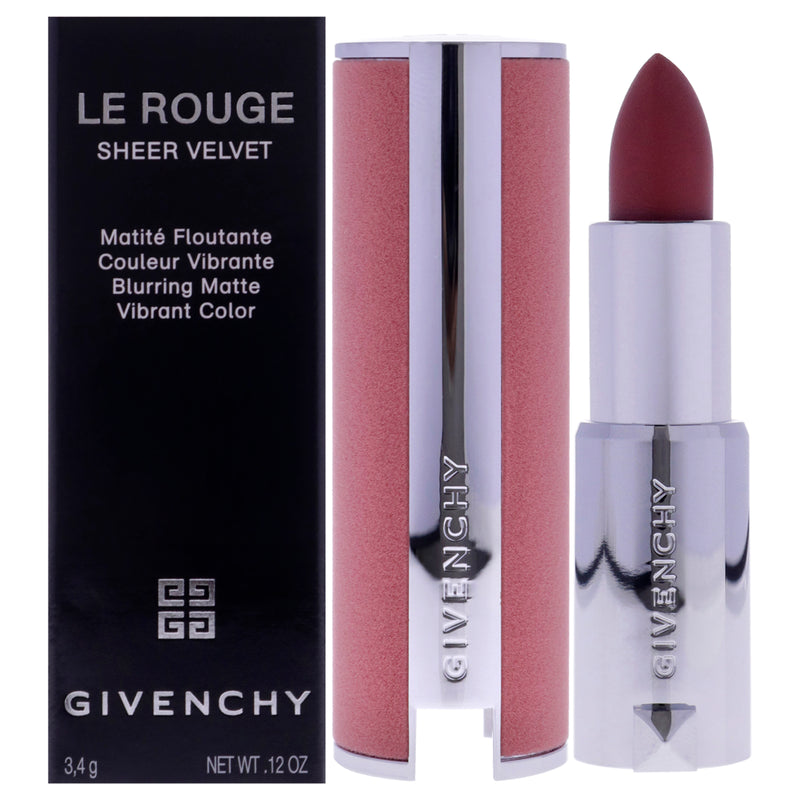 Givenchy Le Rouge Sheer Velvet Matte Lipstick - 27 Rouge Infuse by Givenchy for Women - 0.12 oz Lipstick (Refillable)