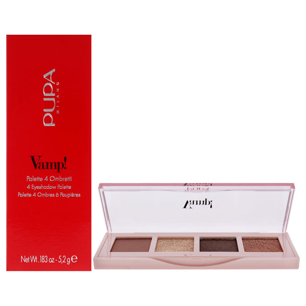 Pupa Milano Vamp! 4 Eyeshadow Palette - 002 Gold Bronze by Pupa Milano for Women - 0.183 oz Eye Shadow