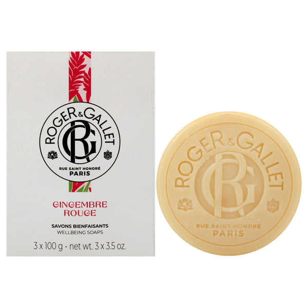 Roger & Gallet Red Ginge Wellbeing Soap Set by Roger & Gallet for Unisex - 3 x 3.5 oz Soap