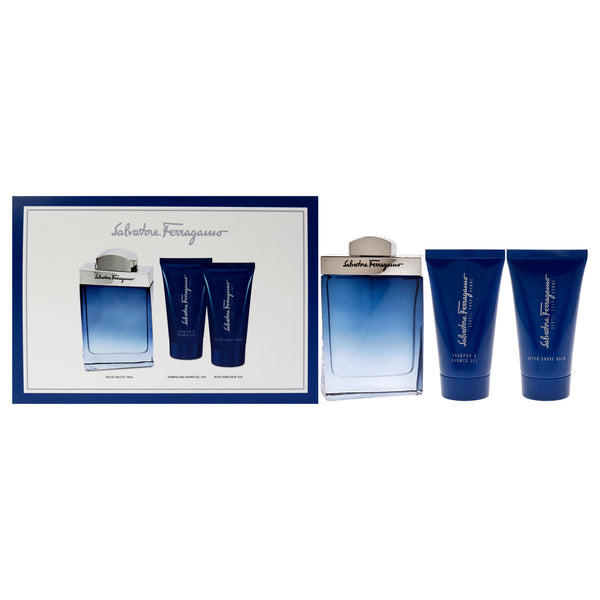 Salvatore Ferragamo Subtil by Salvatore Ferragamo for Men - 3 Pc Gift Set 3.4oz EDT Spray, 2.5oz Shampoo and Shower Gel, 2.5oz After Shave Balm