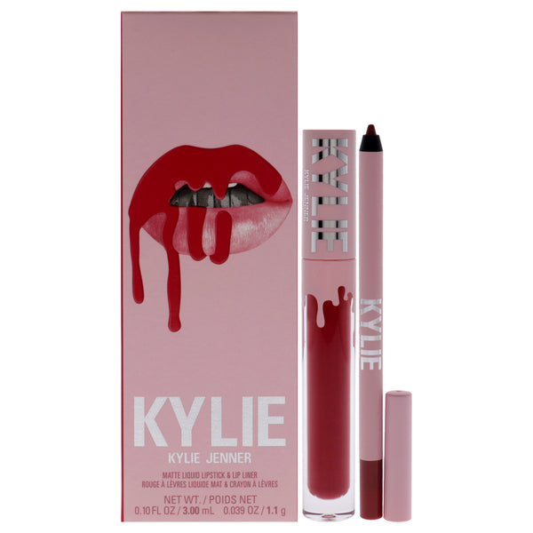 Kylie Cosmetics Matte Lip Kit - 401 Victoria by Kylie Cosmetics for Women - 2 Pc 0.10oz Matte Liquid Lipstick, 0.039oz Lip Liner