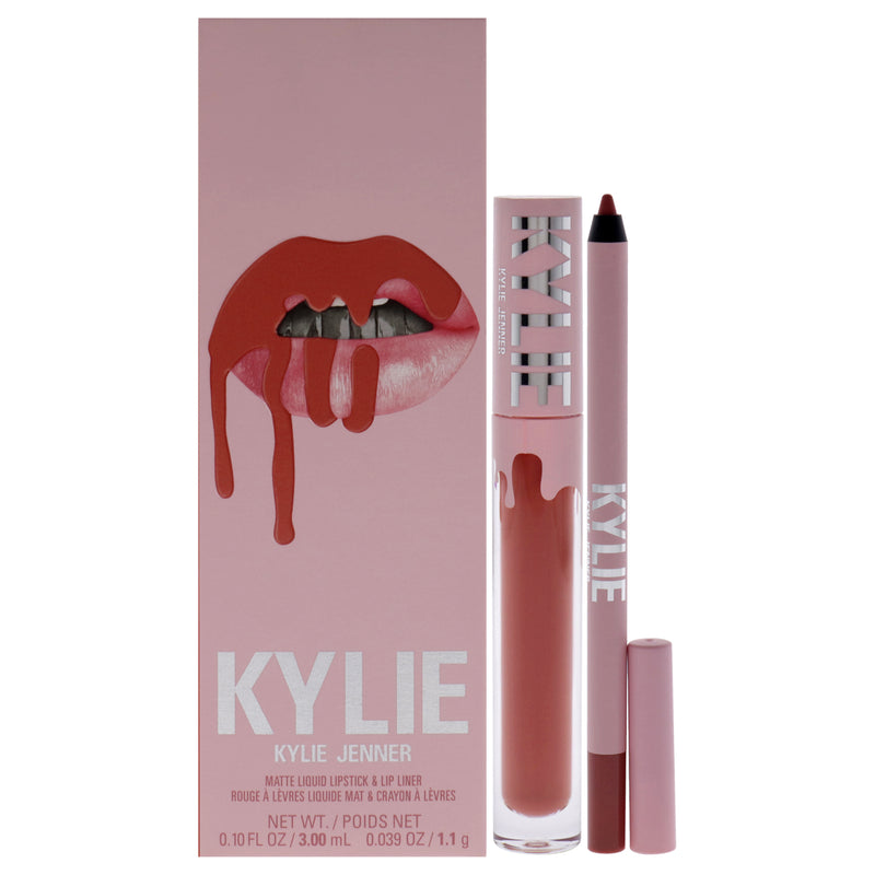 Kylie Cosmetics Matte Lip Kit - 505 Autumn by Kylie Cosmetics for Women - 2 Pc 0.10oz Matte Liquid Lipstick, 0.039oz Lip Liner