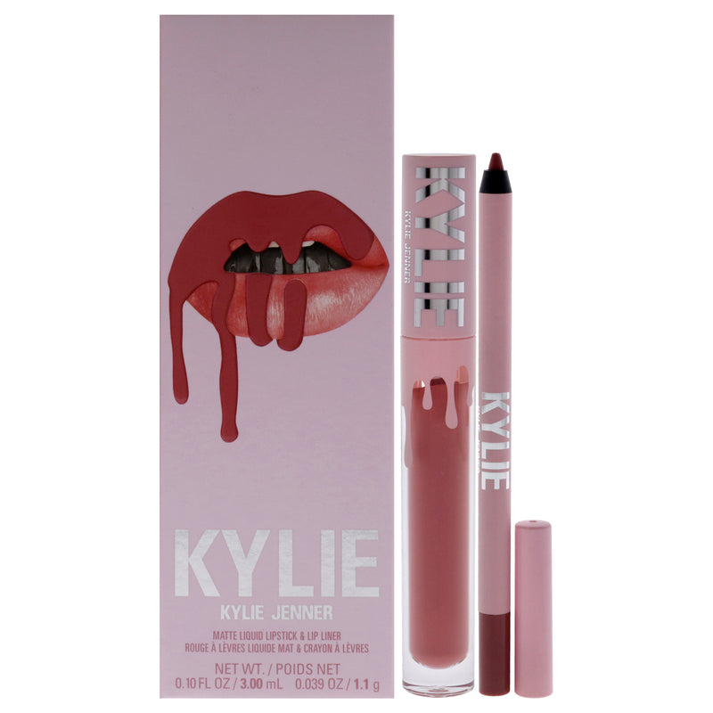 Kylie Cosmetics Matte Lip Kit - 704 Sweater Weather by Kylie Cosmetics for Women - 2 Pc 0.10oz Matte Liquid Lipstick, 0.039oz Lip Liner