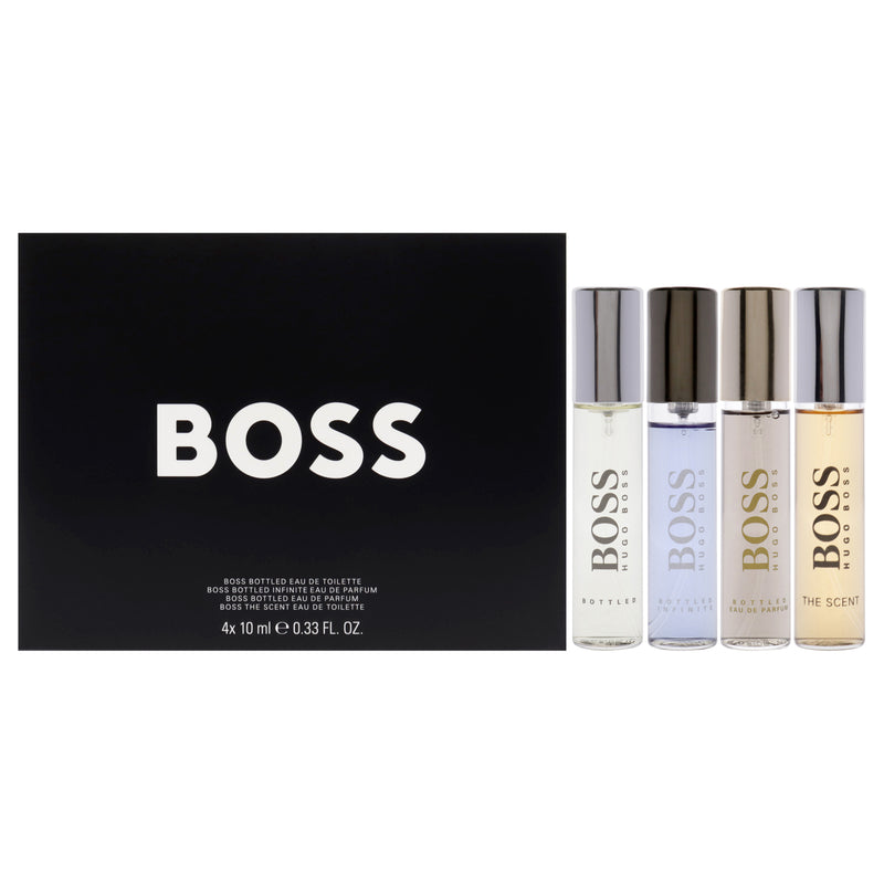 Hugo Boss Boss by Hugo Boss for Men - 4 Pc Mini Gift Set 0.33oz Bottled EDT Spray, 0.33oz Bottled Infinite EDP Spray, 0.33oz Bottled EDP Spray, 0.33oz The Scent EDT Spray