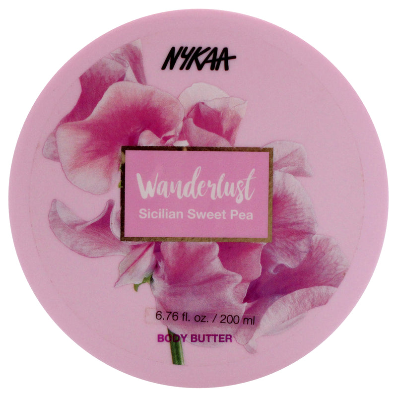 Nykaa Naturals Wanderlust Body Butter - Sicilian Sweet Pea by Nykaa Naturals for Women - 6.76 oz Body Cream