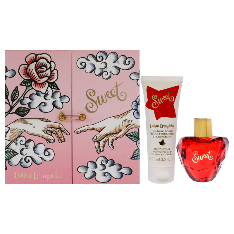 Lolita Lempicka Sweet by Lolita Lempicka for Women - 2 Pc Gift Set 1.7oz EDP Spray, 2.5oz Body Lotion