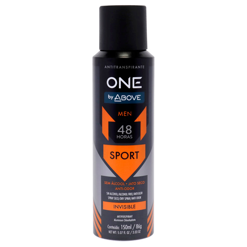 Above 48 Hours One Invisible Antiperspirant Deodorant - Sport by Above for Men - 3.03 oz Deodorant Spray