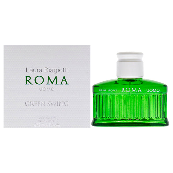 Laura Biagiotti Roma Uomo Green Swing by Laura Biagiotti for Men - 2.5 oz EDT Spray