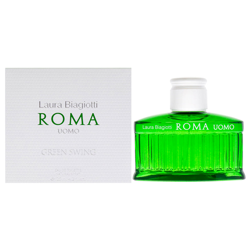 Laura Biagiotti Roma Uomo Green Swing by Laura Biagiotti for Men - 4.2 oz EDT Spray