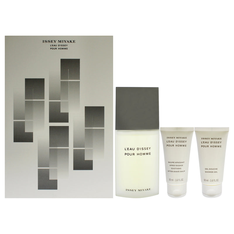 Issey Miyake Leau Dissey Pour Homme by Issey Miyake for Men - 3 Pc Gift Set 4.2oz EDT Spray, 1.6oz Shower Gel, 1.6oz After Shave