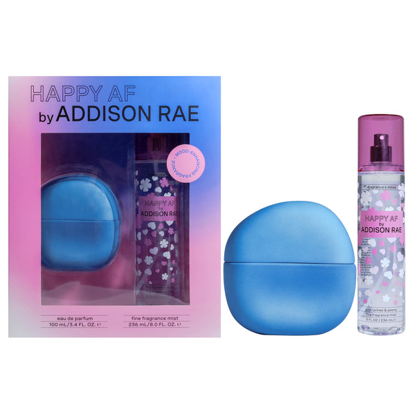 Addison Rae Happy AF by Addison Rae for Women - 2 Pc Gift Set 3.4oz EDP Spray, 8oz Fragrance Mist