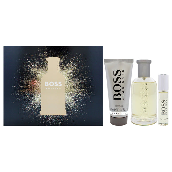 Hugo Boss Boss Bottled by Hugo Boss for Men - 3 Pc Gift Set 3.3oz EDT Spray, 0.3oz EDT Spray, 3.3oz Shower Gel