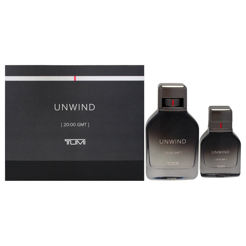 Tumi Unwind by Tumi for Men - 2 Pc Gift Set 3.4oz EDP Spray, 1oz EDP Spray