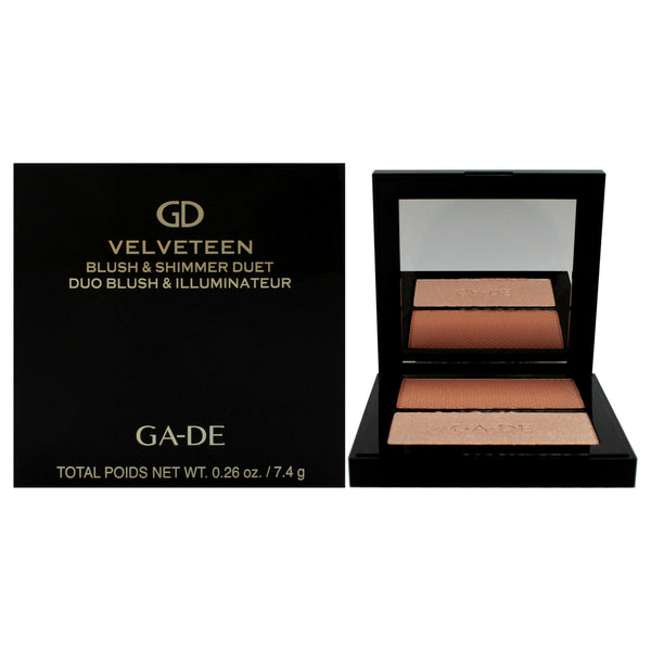 GA-DE Velveteen Blush and Shimmer Duet - 32 Vintage and Glow by GA-DE for Women - 0.26 oz Blush