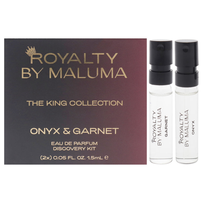Royalty By Maluma Kings by Royalty By Maluma for Men - 2 Pc Mini Gift Set 0.05oz Onyx EDP Spray, 0.05oz Garnet EDP Spray