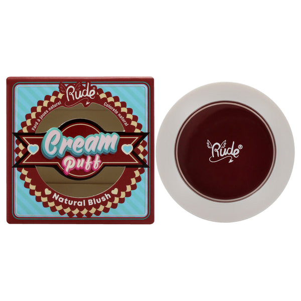 Rude Cosmetics Cream Puff Natural Blush - Red Velvet by Rude Cosmetics for Women - 0.21 oz Blush