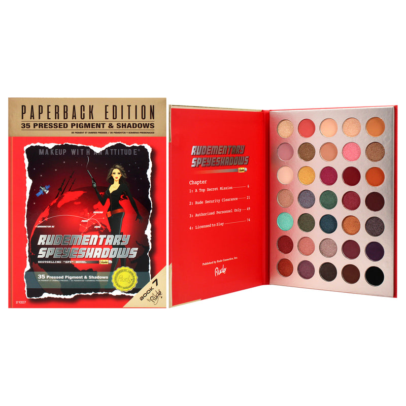 Rude Cosmetics Rudementary Speyeshadows Palette - Paperback Edition by Rude Cosmetics for Women - 0.74 oz Palette