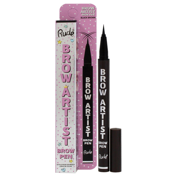 Rude Cosmetics Brow Artist Brow Pen - Black Brown by Rude Cosmetics for Women - 0.018 oz Brow Pen