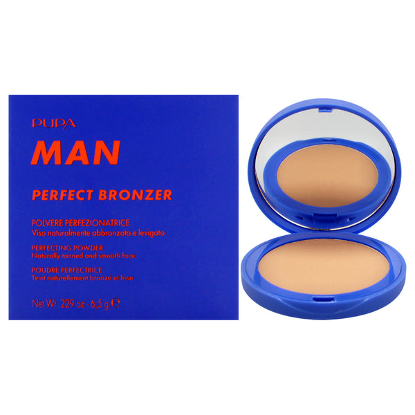 Pupa Milano Perfect Bronzer Perfecting Powder - 001 Light-Medium by Pupa Milano for Men - 0.229 oz Bronzer