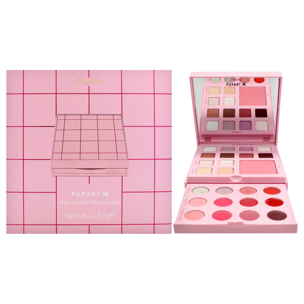 Pupa Milano Pupart M Make-Up Palette - 002 Pink by Pupa Milano for Women - 0.66 oz Makeup