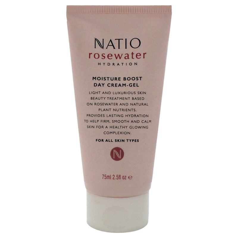 Rosewater Moisture Boost Day Cream-Gel by Natio for Women - 2.5 oz Cream