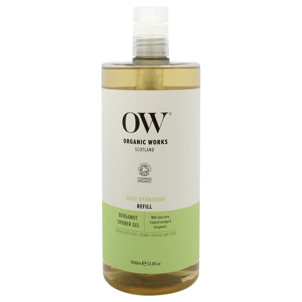 Organic Works Daily Hydration Shower Gel - Bergamot by Organic Works for Women - 33.8 oz Shower Gel (Refill)