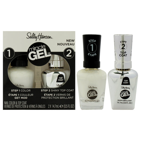 Miracle Gel Nail Polish Duo - 900 Get Mod by Sally Hansen for Women - 2 x 0.5 oz Miracle Gel Nail Polish - 789 Get Mod, Miracle Gel - 101 Shiny Brilliant