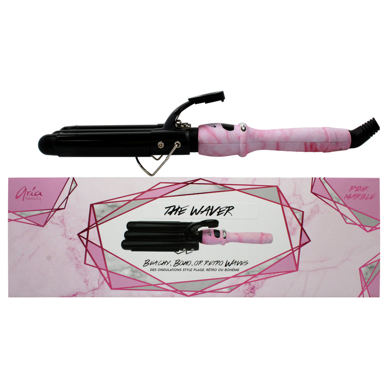 Aria Beauty The Waver - Pink Marble by Aria Beauty for Women - 25 mm Waver