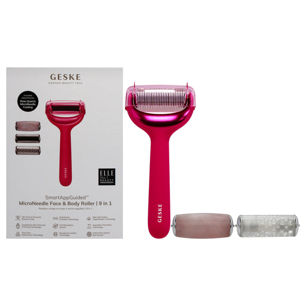 Geske MicroNeedle Face and Body Roller 9 in 1 - Magenta by Geske for Women - 1 Pc Roller