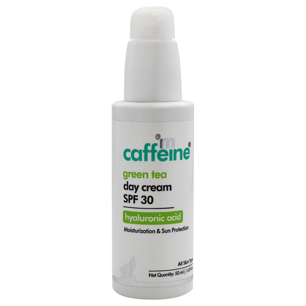 mCaffeine Green Tea Day Cream Hyaluronic Acid SPF 30 by mCaffeine for Unisex - 1.69 oz Cream