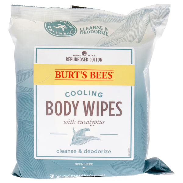 Burt's Bees Cooling Body Wipes - Eucalyptus by Burts Bees for Unisex - 30 Count Wipes