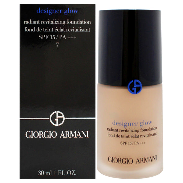 Giorgio Armani Designer Glow Radiant Revitalizing Foundation SPF 15 Plus - 7 by Giorgio Armani for Women - 1 oz Foundation