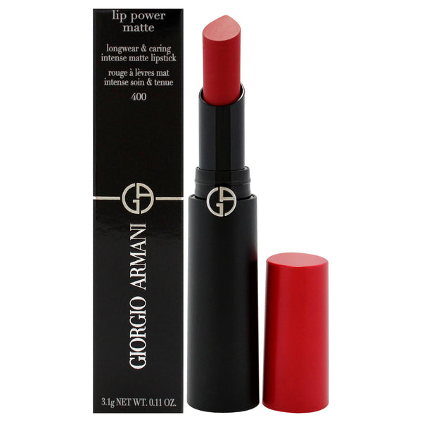 Giorgio Armani Lip Power Matte Longwear Lipstick - 400 Four Hundred by Giorgio Armani for Women - 0.11 oz Lipstick