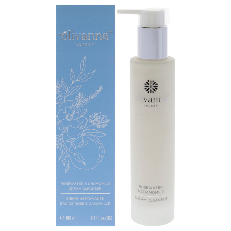 Olivanna Rosewater and Chamomile Cream Cleanser by Olivanna for Women - 3.4 oz Cleanser