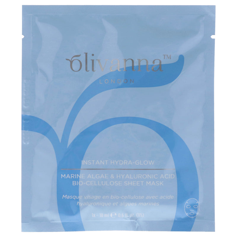 Olivanna Instant Hydra Glow Hyaluronic Acid Sheet Mask by Olivanna for Women - 0.6 oz Mask