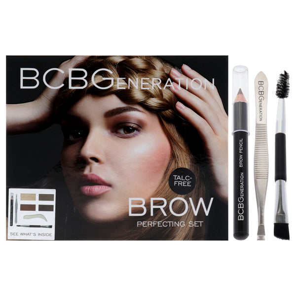 BCBGeneration Cosmetics Brow Perfecting Set by BCBGeneration Cosmetics for Women - 6 Pc 0.05oz Highlighter Powder, 3 x 0.05oz Brow Powder, 0.04oz Brow Wax, Brow Pencil, Tweezer, Spoolie and Eyebrow Brush