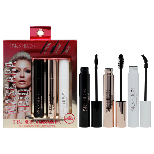 Paris Hilton Cosmetics Steal The Show Mascara Trio by Paris Hilton Cosmetics for Women - 3 Pc 0.27oz Lengthening Mascara, 0.27oz Volumizing Mascara, 0.27oz Curling Mascara