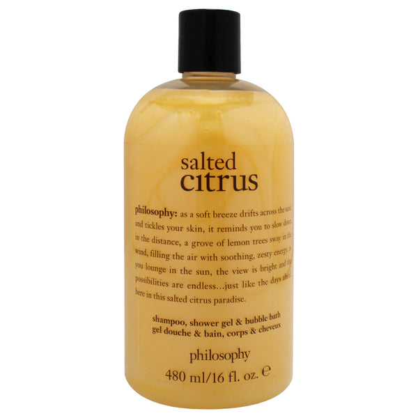 Philosophy Salted Citrus by Philosophy for Unisex - 16 oz Shampoo, Shower Gel and Bubble Bath